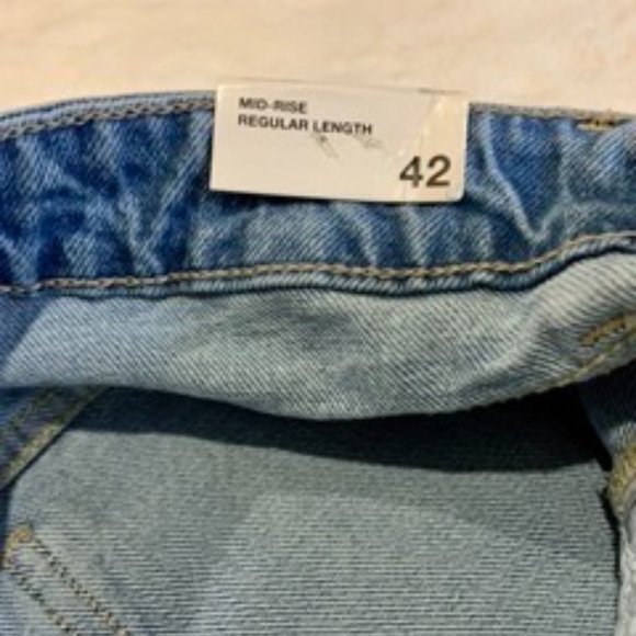 Women's Zara Slim Fit Mid-Rise Regular Length Blue Jeans Denim Size 10 - Picture 9 of 13